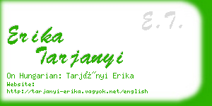 erika tarjanyi business card